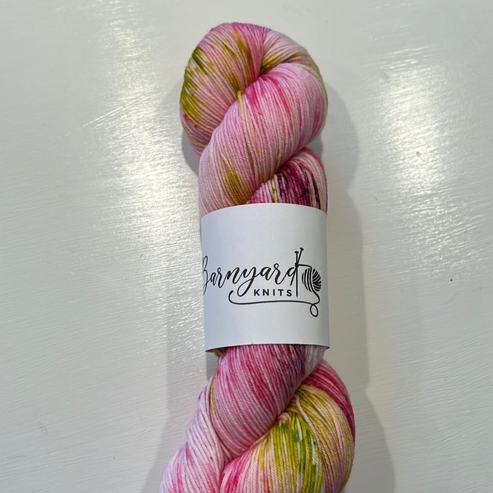 Barnyard knits  hand dyed tulip fingering